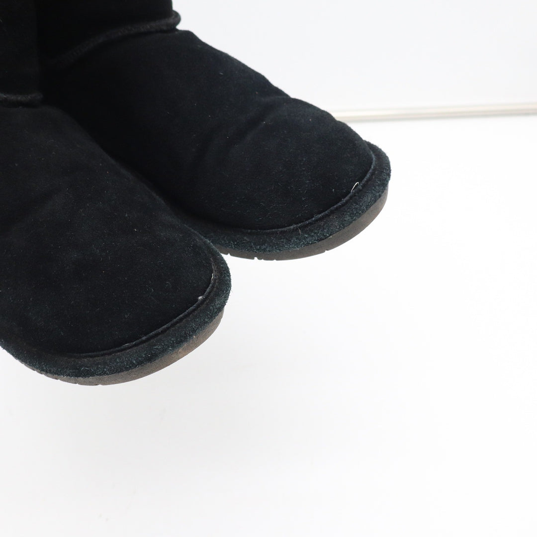 Bearpaw Sarah Black Suede Mid-Calf Winter Boots Triple Toggle Women's 7
