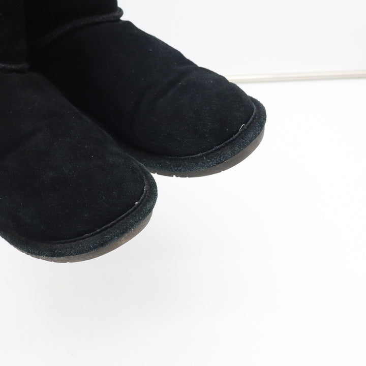 Bearpaw Sarah Black Suede Mid-Calf Winter Boots Triple Toggle Women's 7