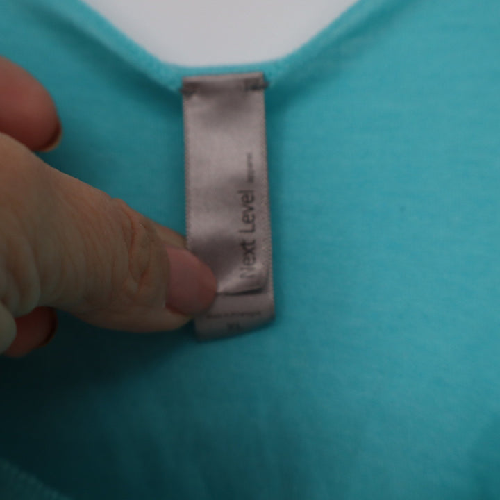 Next Level Apparel California Graphic Racerback Tank Top Turquoise Blue XL