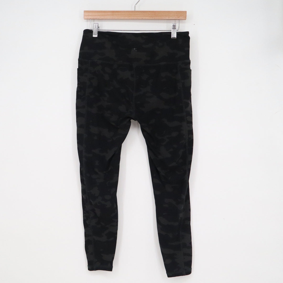 Danskin Womens Black Camo High Waisted Pocket Leggings Size L