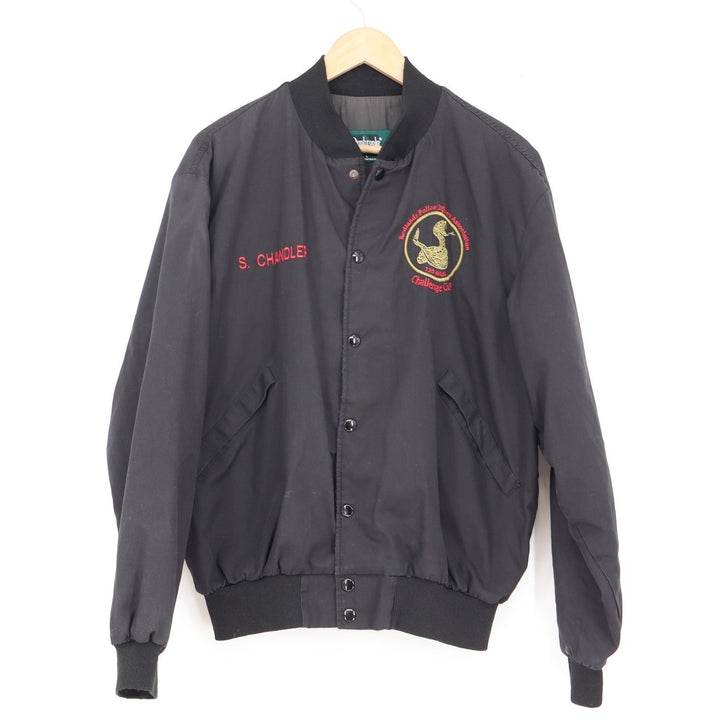 Vintage Dunbrooke Baker to Vegas Police Bomber Jacket Black Mens Large USA Made