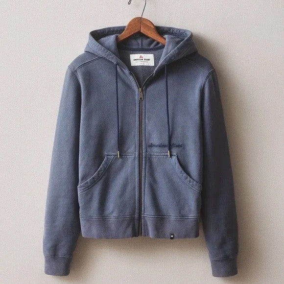 American Giant Women's Vintage Wash Relaxed Classic Full Zip 2.0 Size S
