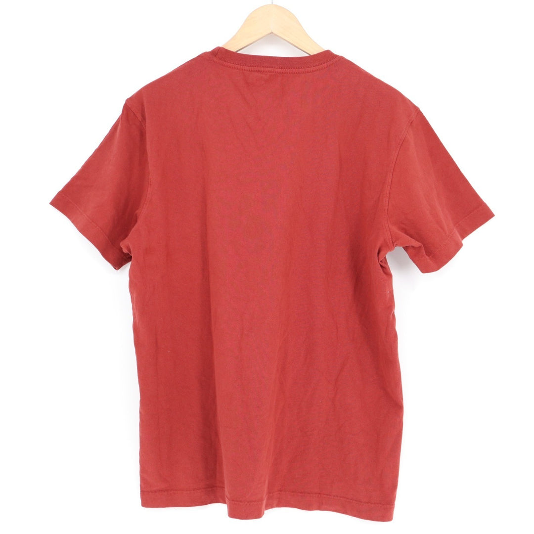 American Giant T-Shirt Mens Medium Red Cotton Front Pocket Crew Neck Pullover