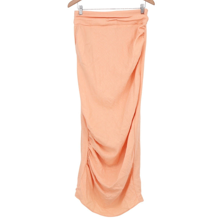 Unbranded Peach 2 Piece Set Batwing Crop Top & Ruched Maxi Skirt Size M