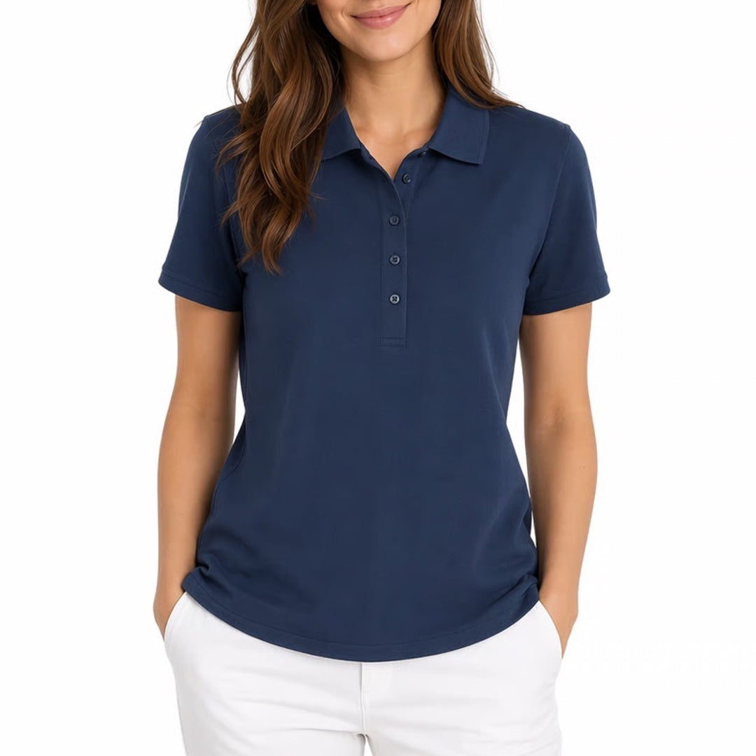 Walter Hagen Clubhouse Classic Polo Womens XL Navy Blue Short Sleeve Golf Shirt