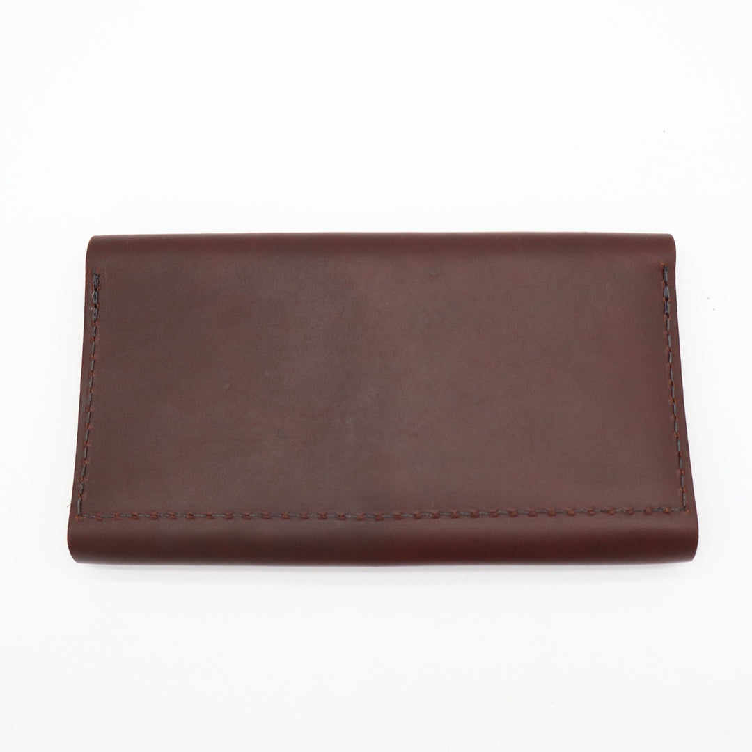 Portland Leather Goods Rancher Womens Tri-Fold Wallet Brown Leather 3 Card Slots