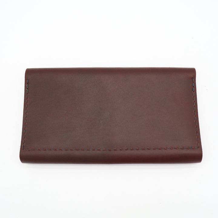 Portland Leather Goods Rancher Womens Tri-Fold Wallet Brown Leather 3 Card Slots