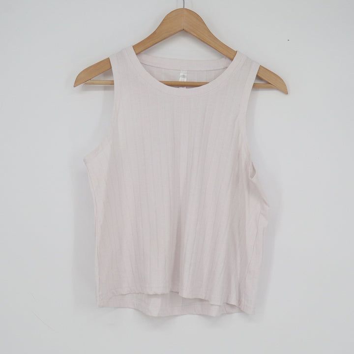 Embrace Life Athleisure Women's Ribbed Tank Top Light Pink Size M