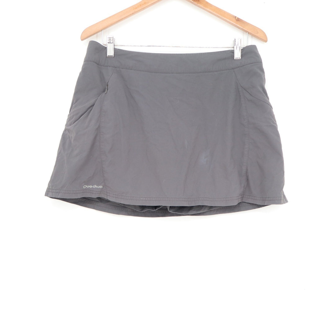 Quechua Womens Grey Hiking Skort Size 29-30 Active Outdoor Athletic Skirt Shorts