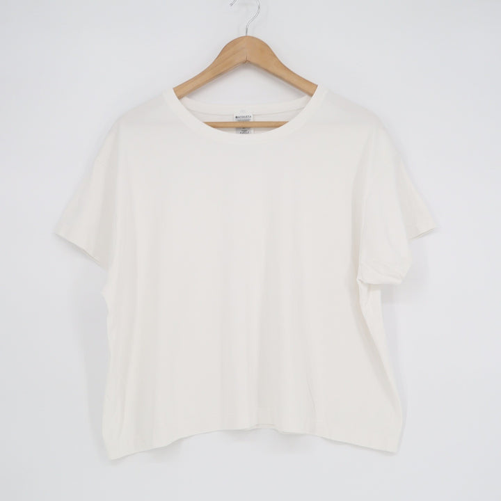 Athleta Zephyr Tee Womens XL White Short Sleeve Crew Neck Relaxed Fit Shirt