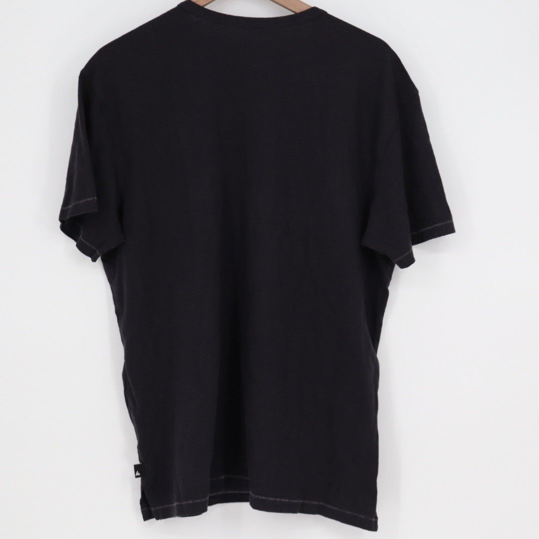 AMERICAN GIANT Mens Black Cotton Hemp T Shirt Size L Made in USA Crew Neck