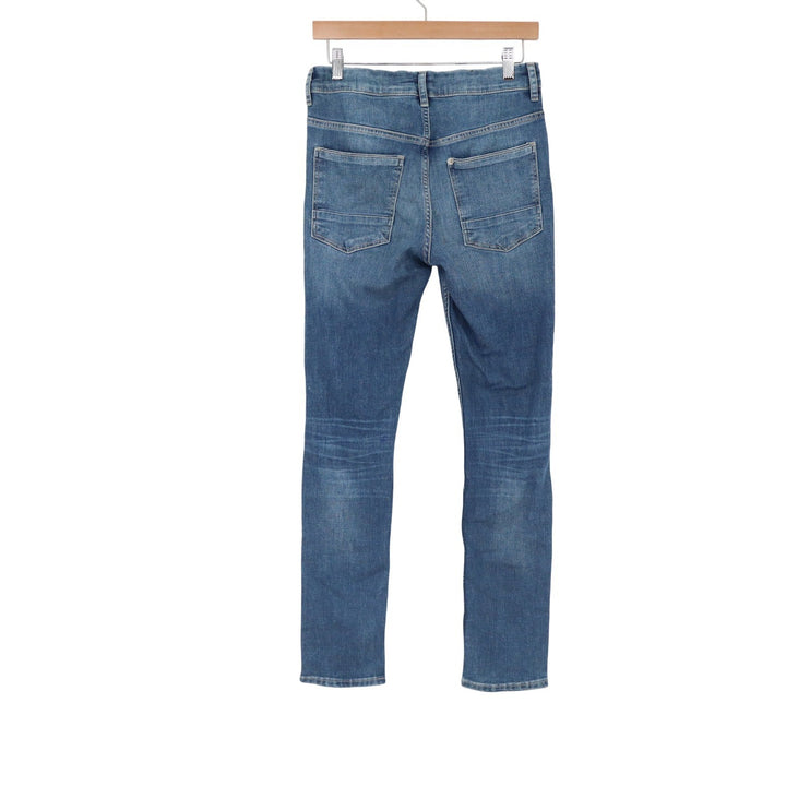 Avery & Co Super Stretch Skinny Jeans Medium Wash Ripped Knee Blue Size 13