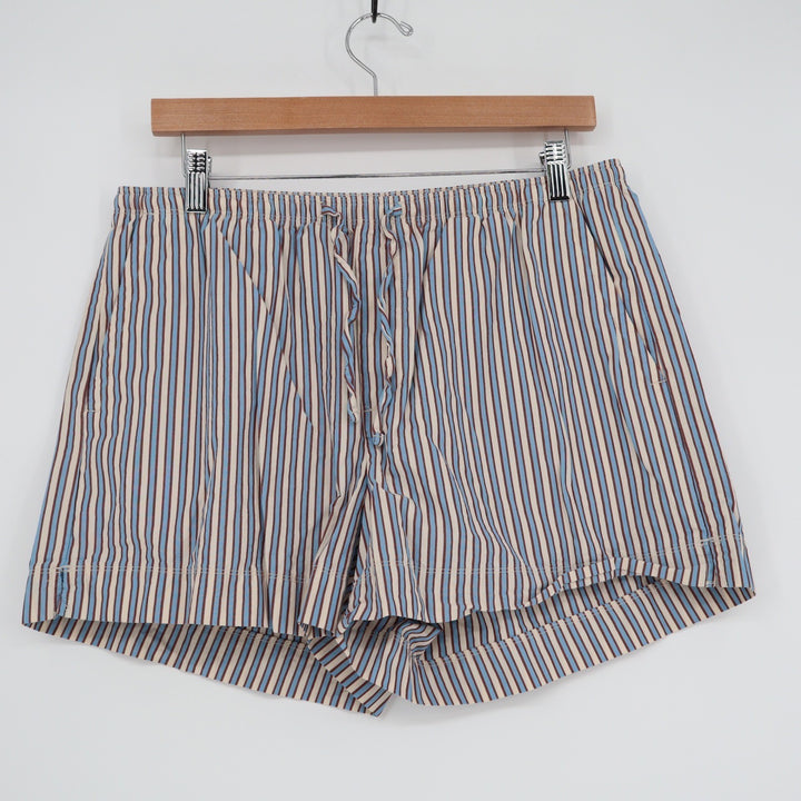 Old Navy Mens Blue Brown Striped Cotton Comfort Waistband Shorts Size M