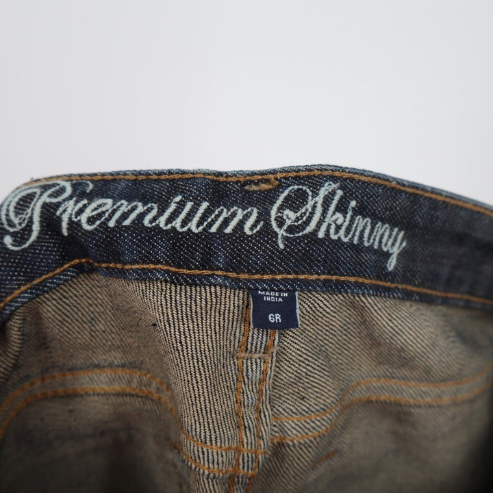 Premium Skinny Jeans Womens 6R Blue Denim Cotton Stretch 5-Pockets High Rise