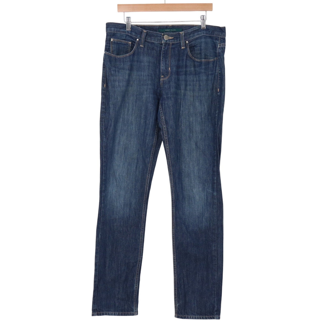 Perry Ellis Jeans Mens 34x34 Straight Leg Dark Wash Blue Denim Excellent