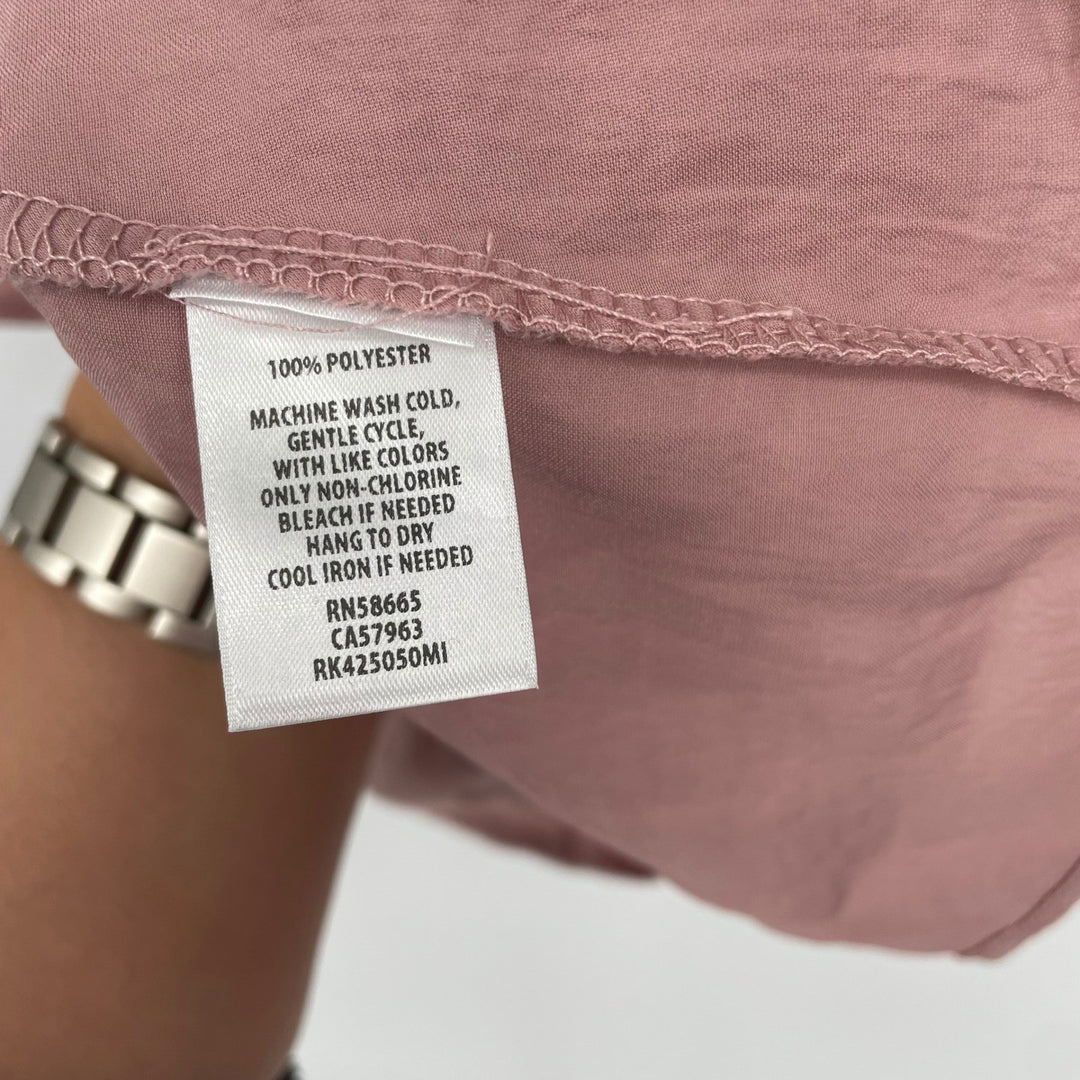 ABOUND Rosy Pink Ruffle V-Neck Cami Tank Top XL Made USA