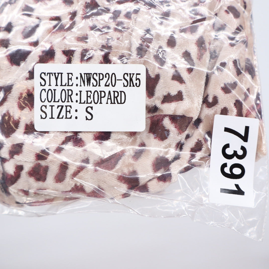 Naked Wardrobe The Statement Leopard Print Ruched Mini Skirt Small