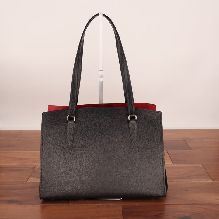 Coach Tatum Carryall Handbag Womens Core Black Pebbled Leather Shoulder Bag