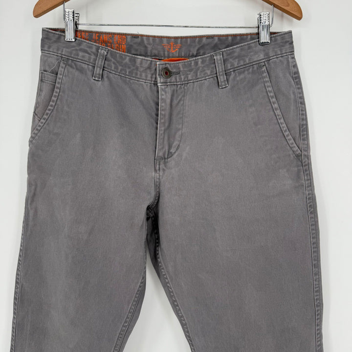 Dockers Athletic Fit Mens Pants Gray Size 32x32 Flat Front Chinos Casual