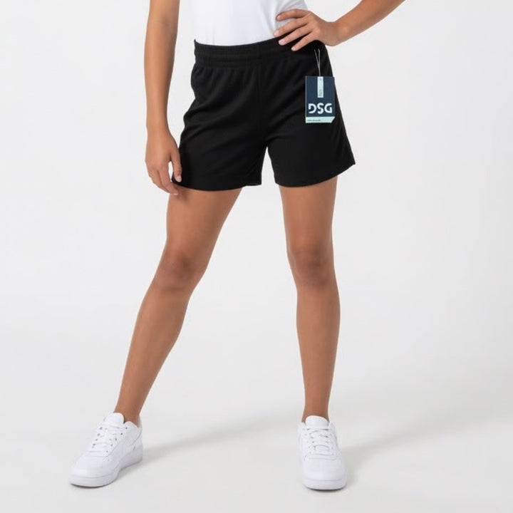 DSG Girls Basketball Shorts Pure Black XS 6-7 Athletic Performance