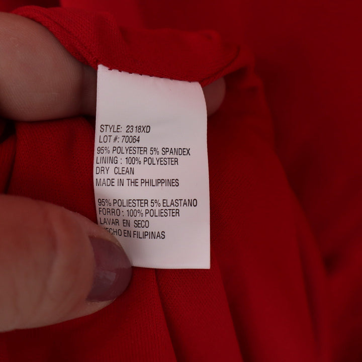 Xscape Davids Bridal Red Off Shoulder V-Bar Front Slit Evening Gown 2318X Size 2