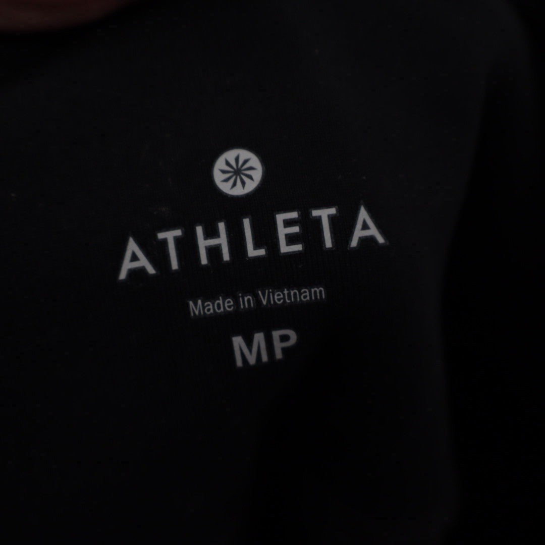 Athleta Black Lattice Cutout Capri Leggings Size MP