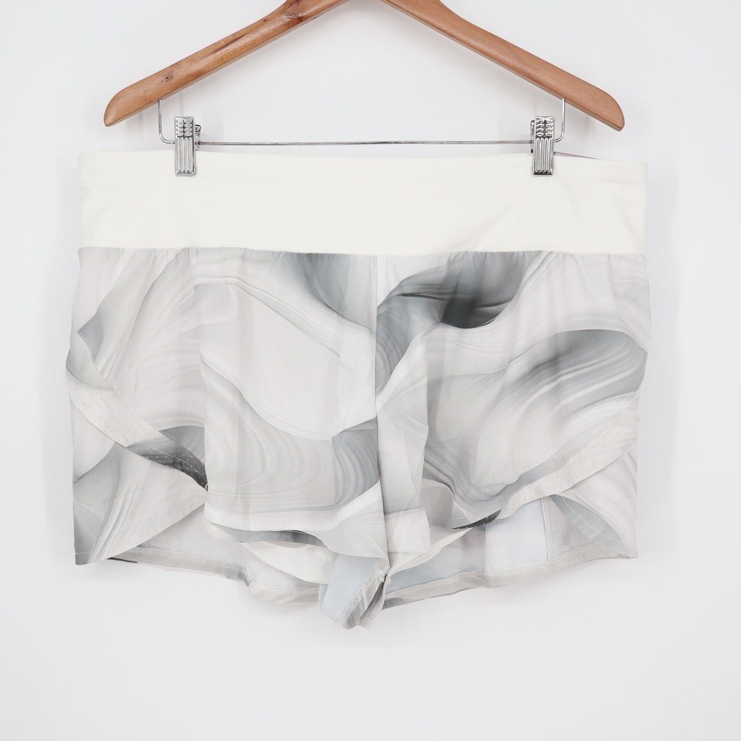 Calia Womens XXL Kick It Up Mid Rise Short Dune Print Grey