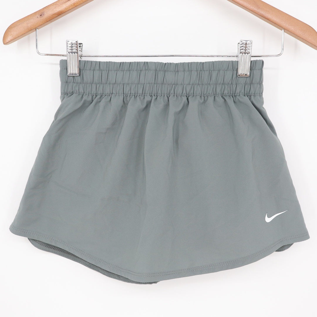 Nike One Dri-FIT Girls Training Skort Smoke Grey Kids Size S NEW