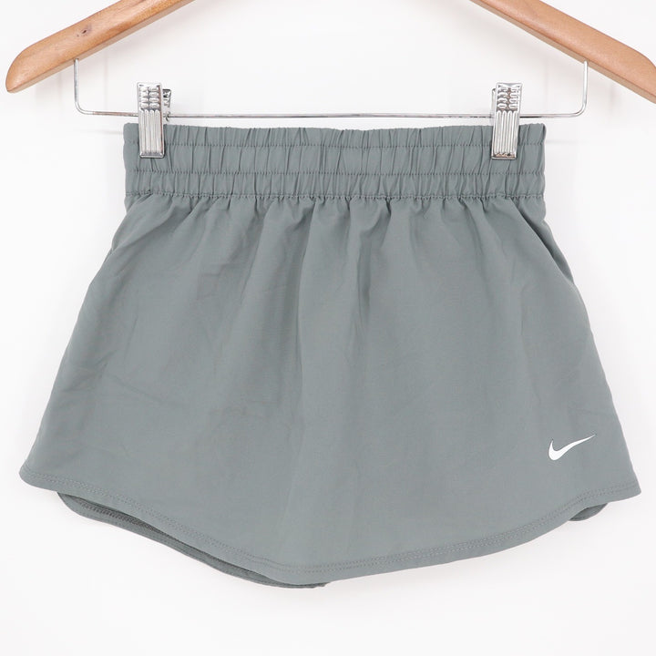 Nike One Dri-FIT Girls Training Skort Smoke Grey Kids Size S NEW