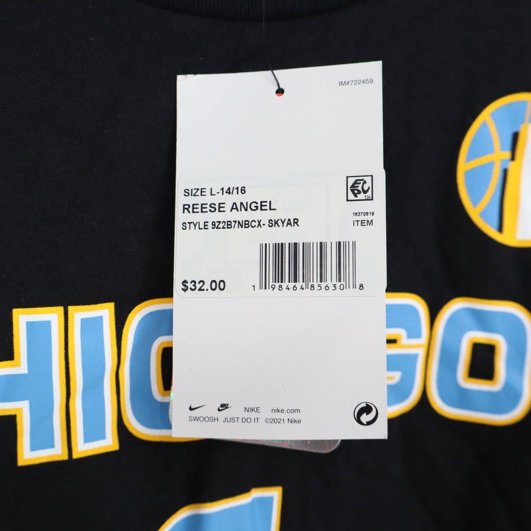 Nike Chicago Sky Angel Reese 5 Explorer Edition Youth T-Shirt Black L 14/16