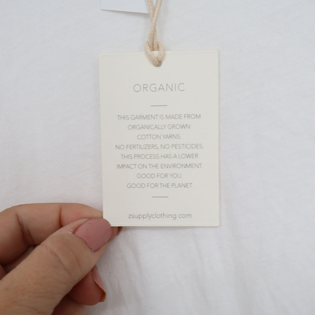 Z Supply Organic White Grey Ombre Dip Dye Sharkbite Midi Dress M