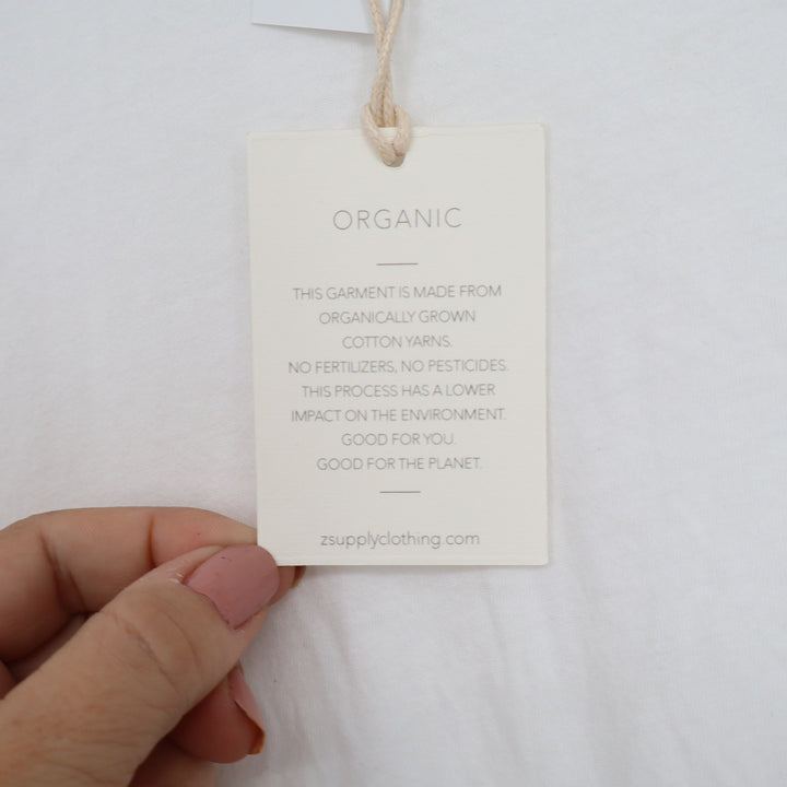 Z Supply Organic White Grey Ombre Dip Dye Sharkbite Midi Dress M