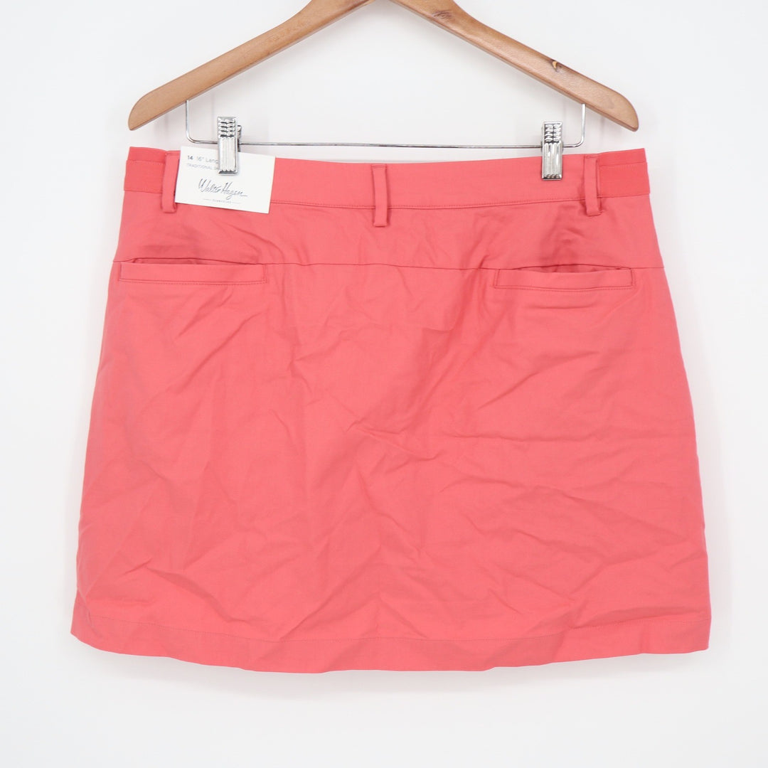 Walter Hagen Clubhouse Womens 16" Golf Skort Pink Rouge UPF 50+ Size 14