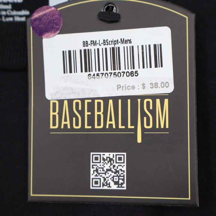 Baseballism Mens The Bat Bros Graphic T-Shirt Black Large BB-FM-L-BScript-Mens