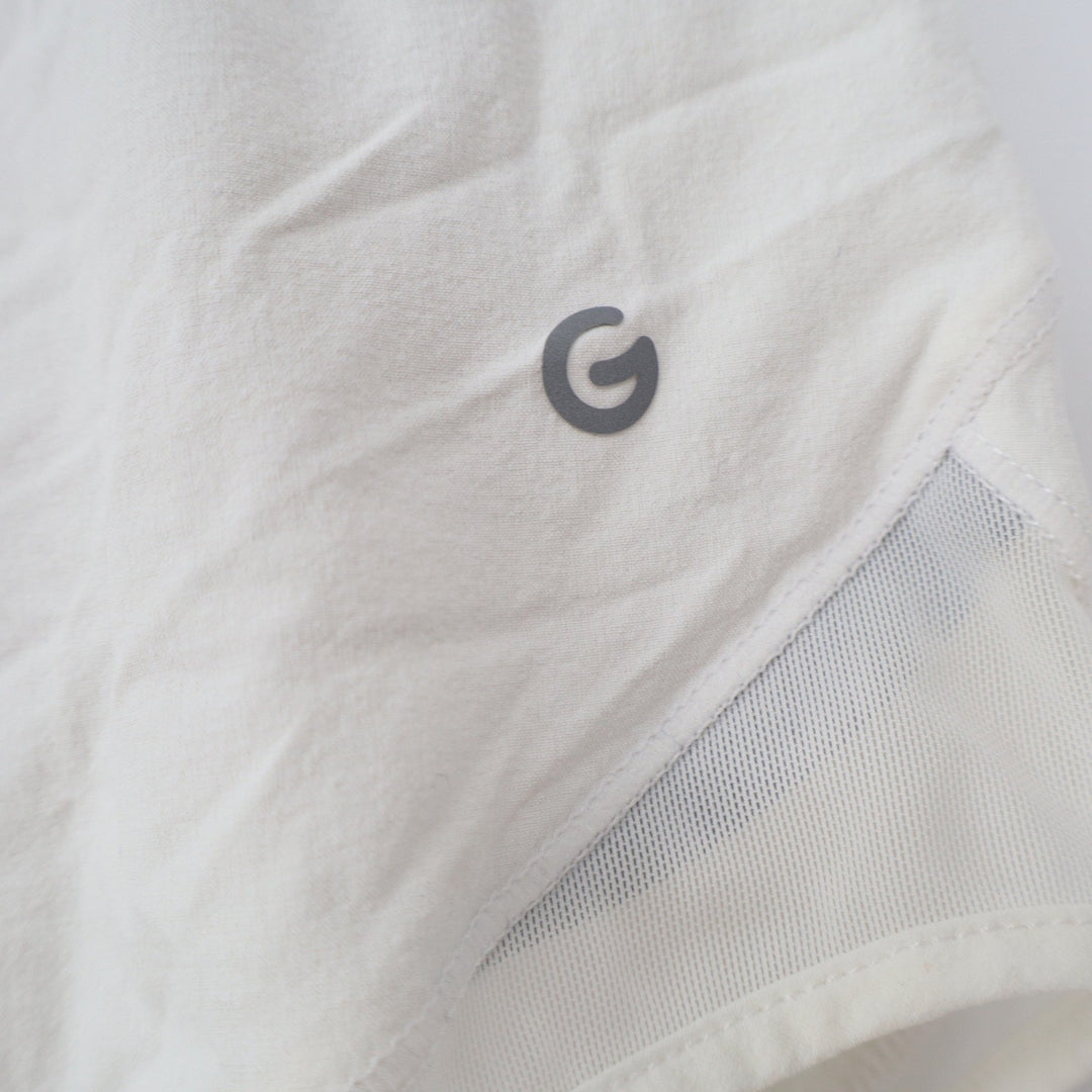G Cream Athletic Running Shorts Womens Small Mesh Panels Back Zip Pocket