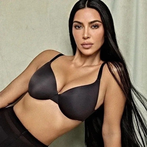 SKIMS Smoothing Intimates Full Coverage Lightly Lined Bra Onyx 32D DM DEM 9549W