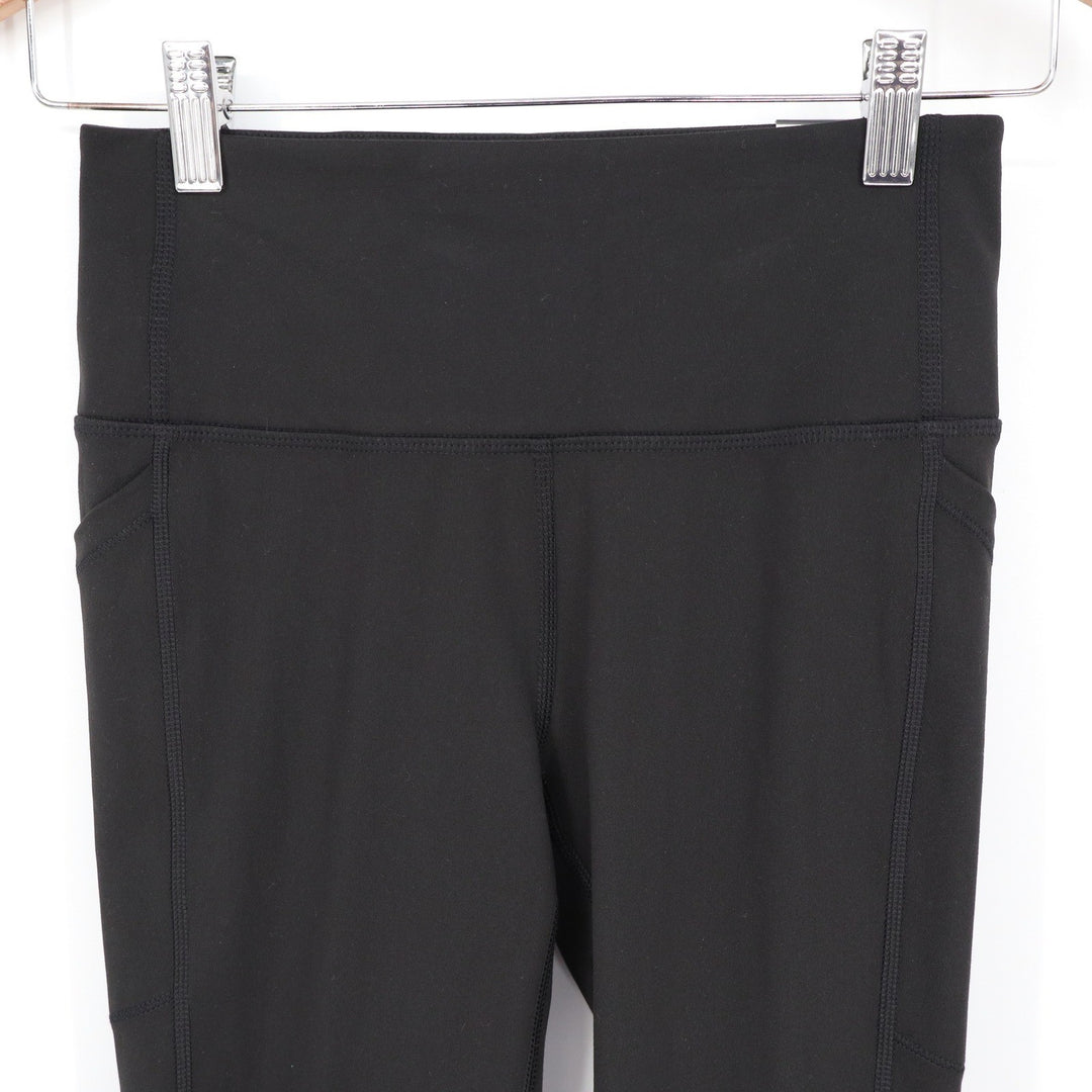 DSG Momentum Crop Womens XS Pure Black High Rise Athletic Leggings