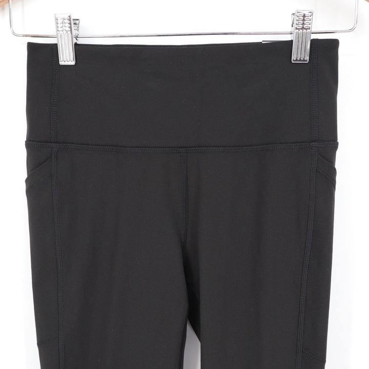 DSG Momentum Crop Womens XS Pure Black High Rise Athletic Leggings