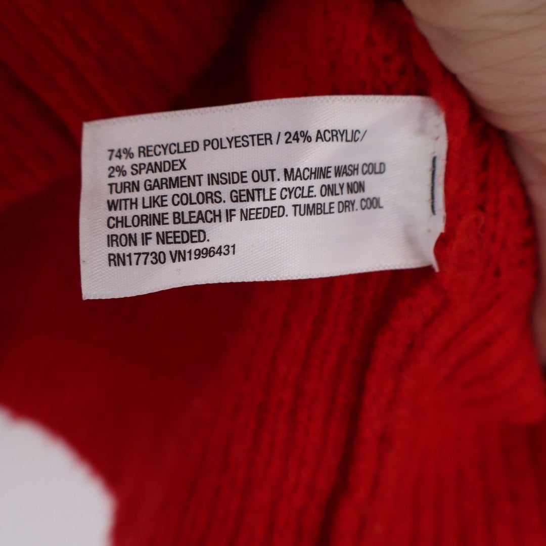 Universal Thread Red Shaker Stitch Cardigan Sweater Button Front Crew Neck Large