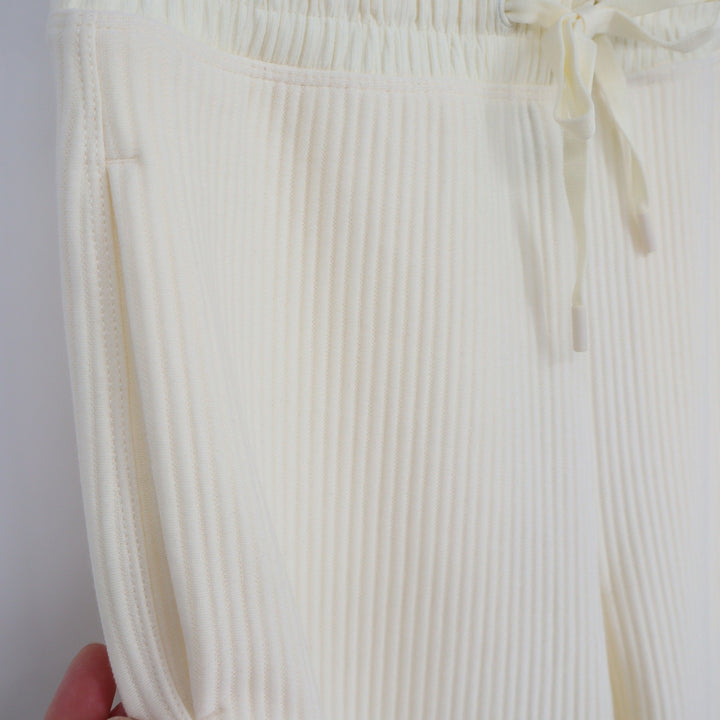 DSG So Soft Ottoman Jogger Womens XS Light Cream Ribbed Textured Sweatpants NEW