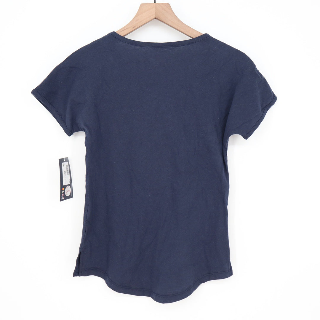 MLB Boston Red Sox Girls Navy Blue Heart Graphic T-Shirt Size M 10/12