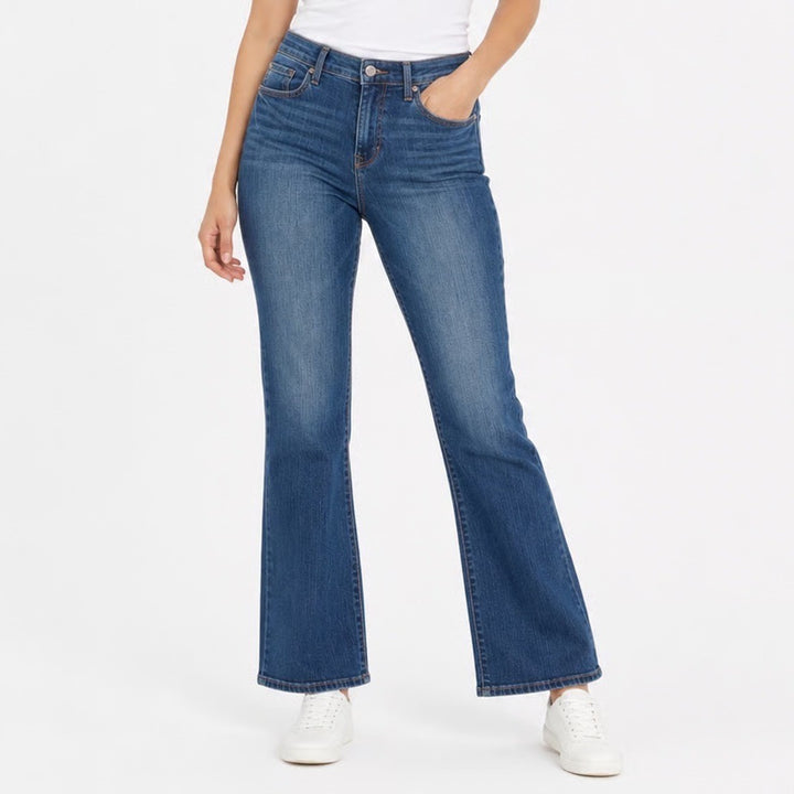 Old Navy Curvy Boot-Cut Jeans Womens 8 Short Medium Wash Blue Stretch Pants