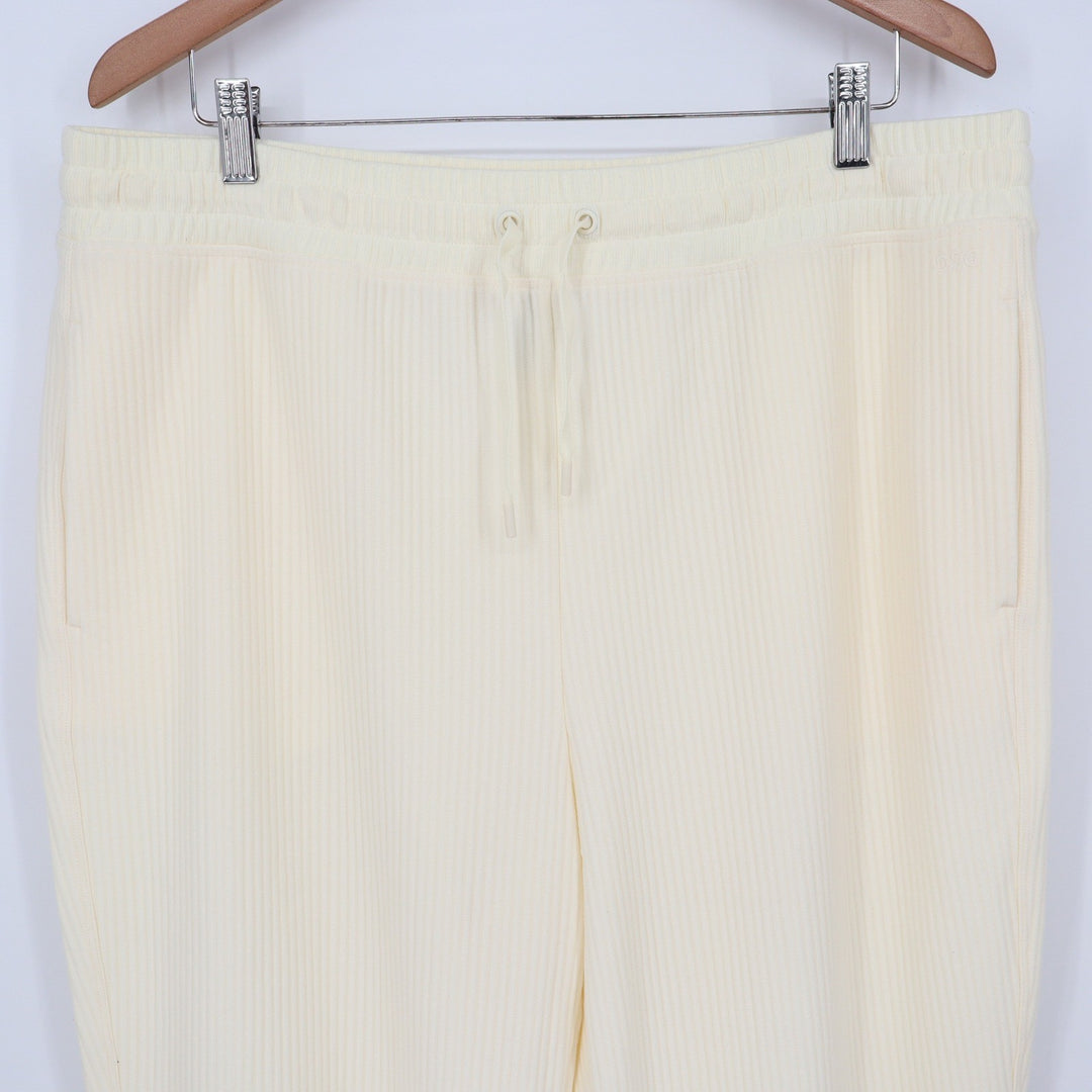 DSG So Soft Ottoman Jogger Light Cream Ribbed High Rise Sweatpants Womens XL