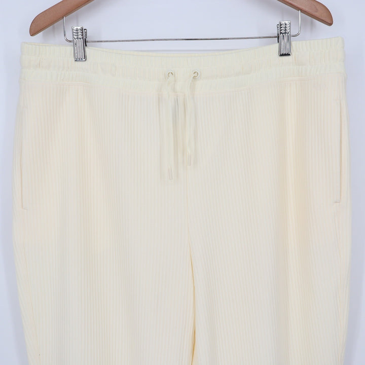 DSG So Soft Ottoman Jogger Light Cream Ribbed High Rise Sweatpants Womens XL