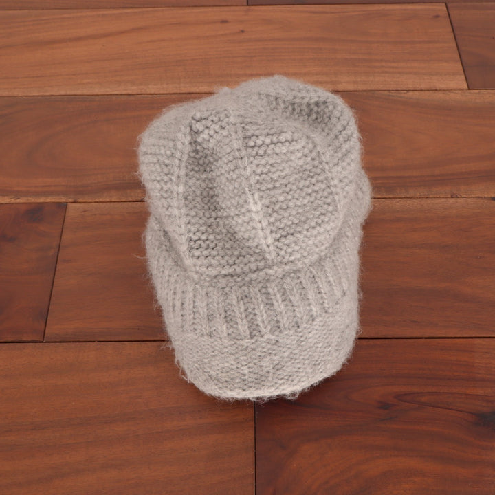 Scala Newsboy Cap Womens One Size Heather Gray Tight Knit Winter Warm Wear