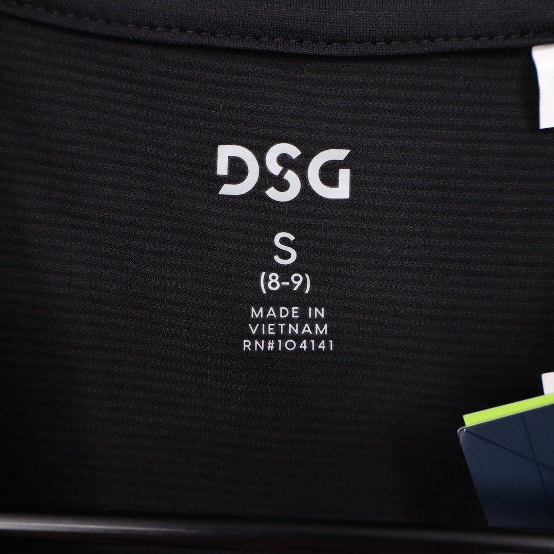 DSG Boys Movement Tee Pure Black Short Sleeve Athletic Shirt S 8-9
