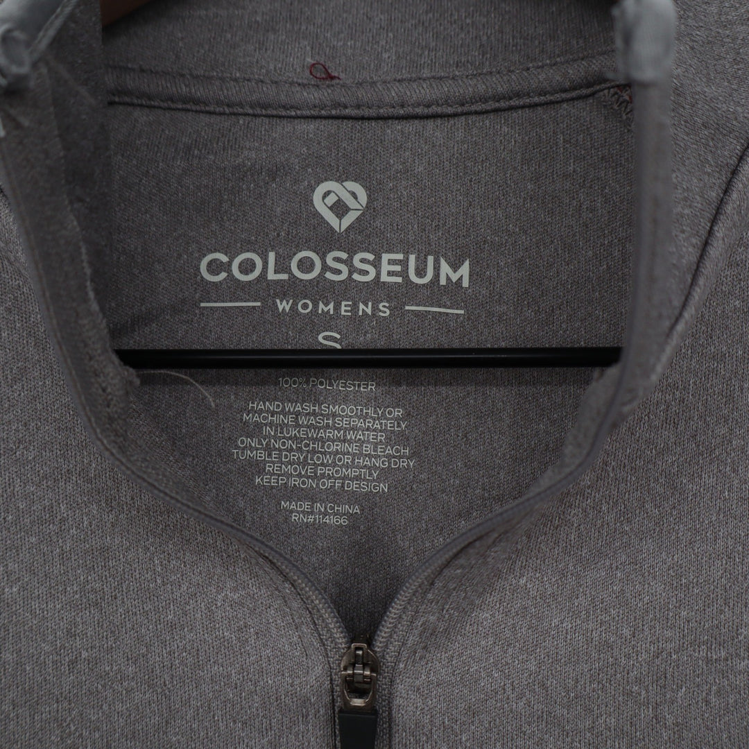 Colosseum Womens UMass Minutemen 1/4 Zip Stingray Pullover Gray Small