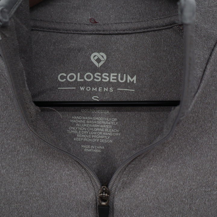 Colosseum Womens UMass Minutemen 1/4 Zip Stingray Pullover Gray Small