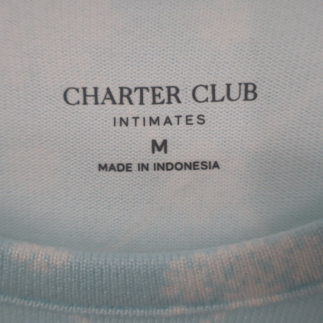 Charter Club Intimates Nightgown Womens Large Blue Snowflake Round Neck Pullover