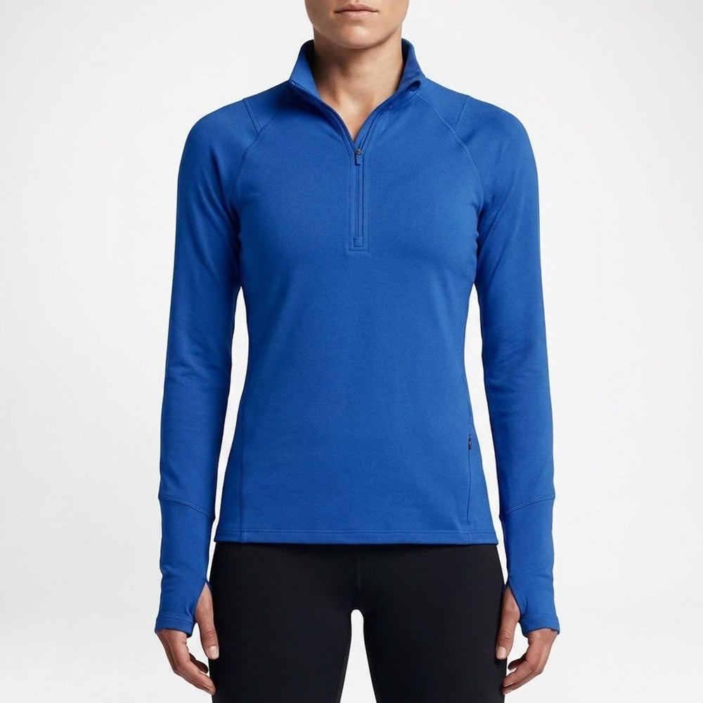 DSG Womens Run Grid 1/4 Zip Pullover Team Royal Blue Size S
